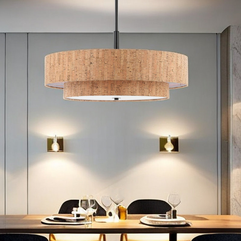 Fagundes 5 - Light Dimmable Drum Shaded Chandelier