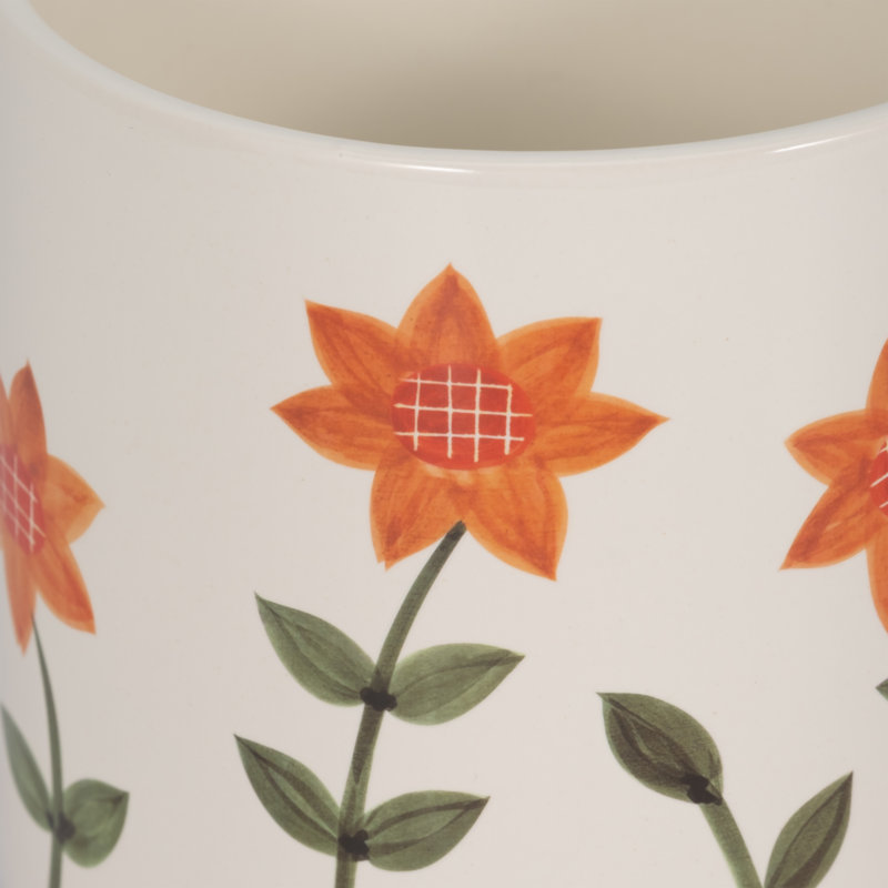 Sagebrook Home 6" Footed Hand Painted Planter, Multi
