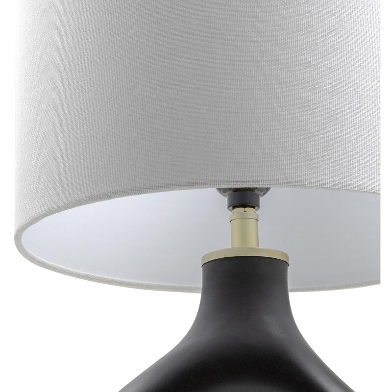 Roumel Ceramic Table Lamp, Black