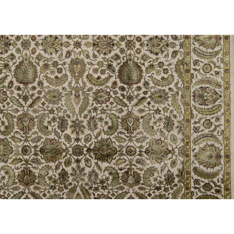 Tapis crème de haute qualité noué à la main