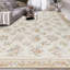 Tapis ivoire et ivoire noué à la main de haute qualité