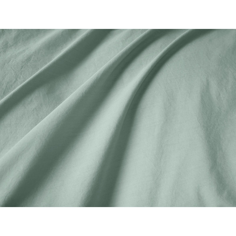Drap-housse raffiné en percale biologique, Drap-housse de taille simple, Seafoam