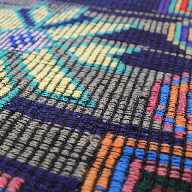 Tapis unique en laine noué à la main de style années 2000 de 7 pi 4 po x 9 pi 9 po Jijim