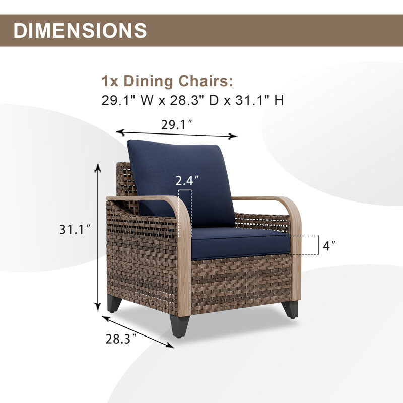 Metal Outdoor Lounge Chair, Blue