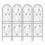 Ensemble de 2 treillis de jardin en métal 71 po x 19,7 po antirouille pour plantes grimpantes déco papillon