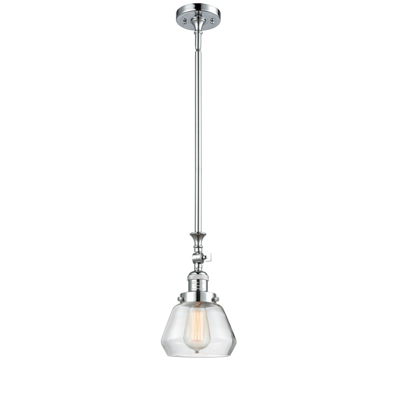 Rivka 1 - Light Single Pendant, No Bulb Included, Matte Black, Clear