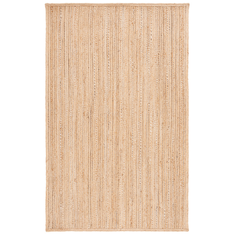 Copernicus Natural Fiber Flatweave Jute Striped Rug, Rectangle 3' x 5'