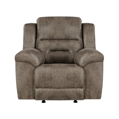 Rocker Reclining Chair Microfiber Brown