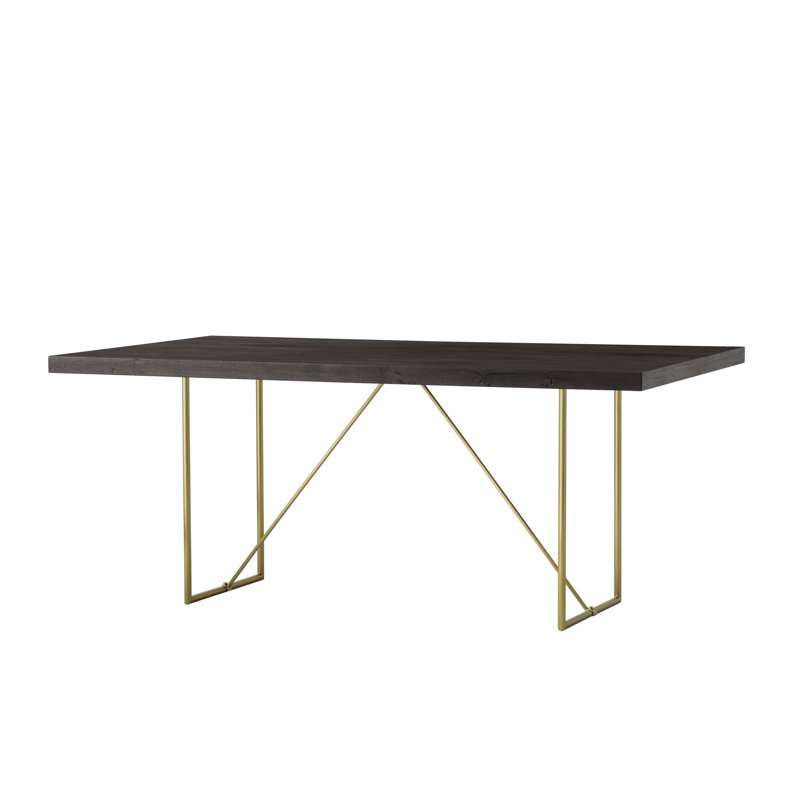 Metal Base Dining Table, 30" H x 72" L x 40" W