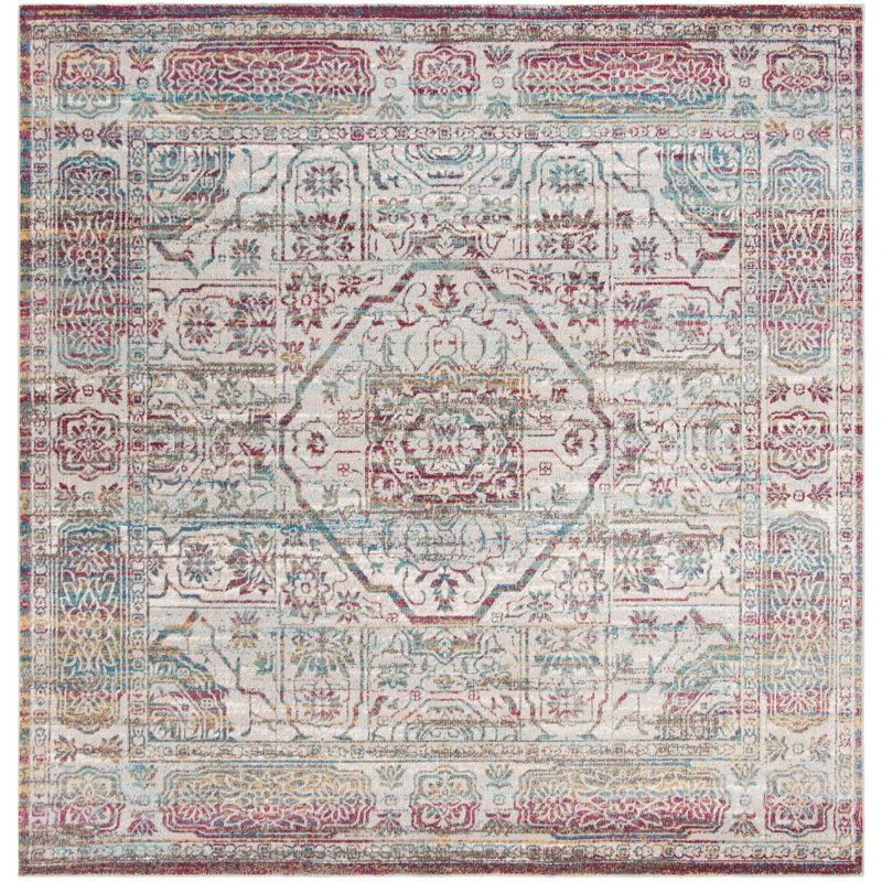 Bruckmann Performance Oriental Rug, Square 6'5"
