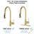 Stainless Steel Pull Down Kitchen Faucet In Brushed Gold - And Easy To Clean 360 Swivel Spout 1.8Gpm Flow Spot Finish With , Water 16.14'' Height-633699585