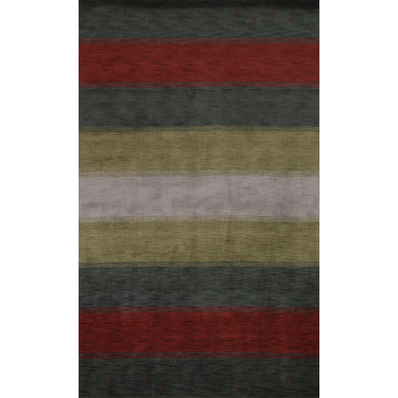 Striped Gabbeh Oriental Area Rug 7x10