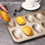 Ensemble de 2 moules à biscuits antiadhésifs pour la cuisson au four, ensemble de 12 moules à pâtisserie robustes résistants à la déformation-129859468