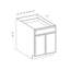 Meuble bas de cuisine standard CASAINC prêt à assembler, dimensions : L 61 cm x H 88 cm x P 61 cm-134044346