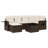Vidaxl Garden Sofa Set Brown, Cream White
