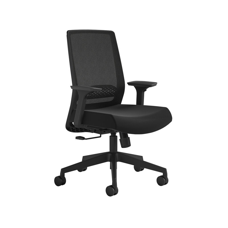 Black Mesh High Back Swivel Task Chair with Adjustable Arms