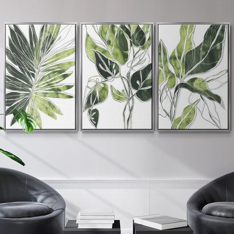 " West Fork Hiking Trail I " 3 - Pieces, 40" H x 78" W, Silver