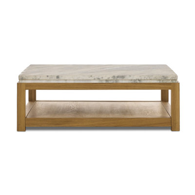 Roberta Coffee Table-Sandblasted White Marble