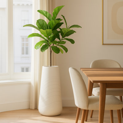 Grand pot de fleurs décoratif d'intérieur blanc, pot à arrosage moderne et contemporain, porche, cadeaux de décoration de patio