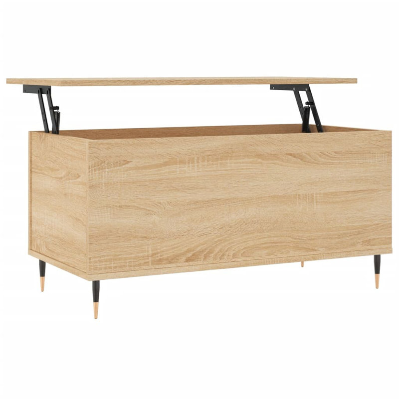 Dumond Coffee Table 90x44.5x45 cm Engineered Wood, Sonoma Oak, 45cm H x 90cm L x 44.5cm W