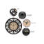 Horloge murale ronde classique en plastique 12 pouces - brun