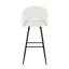 Tabouret de bar à hauteur fixe en métal et tissu avec repose-pieds carré - ensemble de 2-125535672-125535675