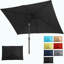 Parasol rectangulaire noir de 6,5 x 10 pi avec manivelle, inclinable, toile résistante aux rayons UV pour la piscine, la cour et le patio (sans base)-795574657