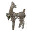 32" 3D Pre-Lit Rattan Reindeer with Ivory Bow and Pine Boughs and Cones Christmas Decoration