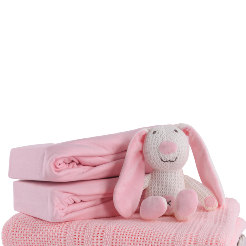 Jarratt 3 - Piece Cot Bedding Set, Pink