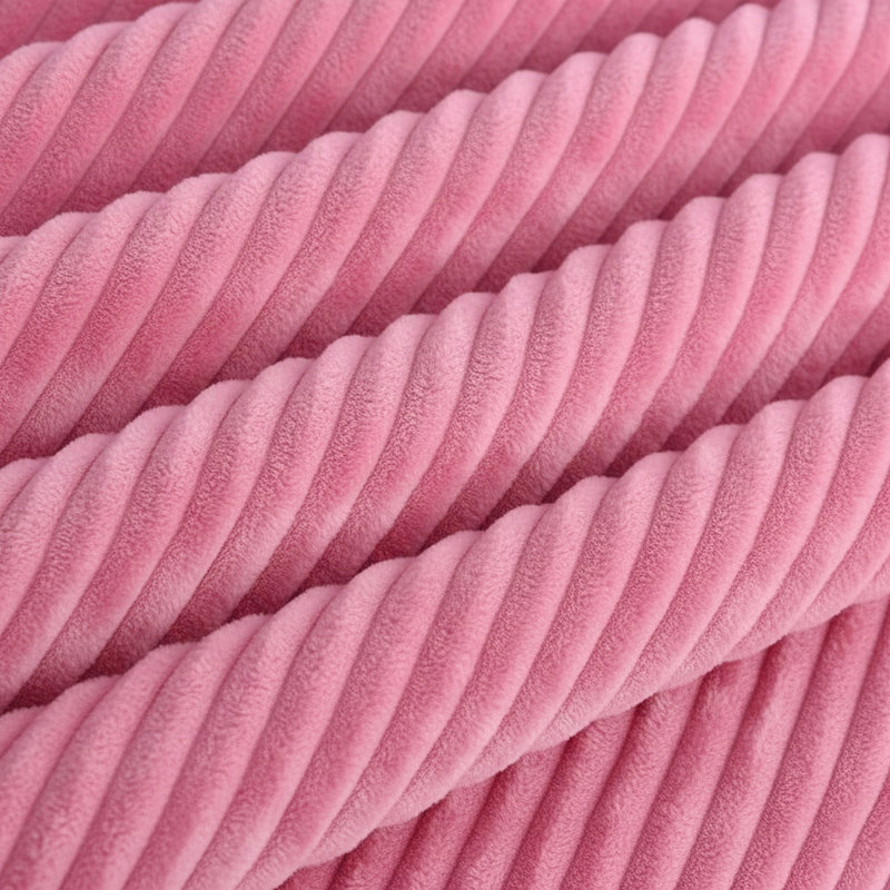 Repose-pieds plein Corduroy Upholstery, Pink