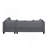 104.5" Upholstered Sofa,Chaise & Ottoman , Gray