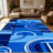 1PC Modern Abstract Geometric Blue Gradient Circle & Stripe Pattern area rugs for Living Room, Soft and Comfortable, Suitable for all seasons, easy-to-maintain, machine washable Indoor floor mat, Under Table Farmhouse suitable for dining table area.-129691974