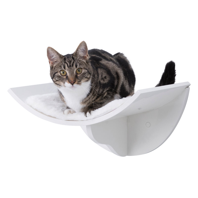  TRIXIE Lorena Cat Wall Perch - Cat Shelf, Cat Bed, Cat Lounger or Cat Furniture, Blanc
