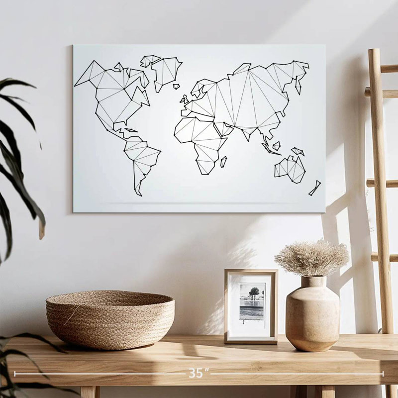 Carte du monde Aliaz, H 16 po x l 24 po