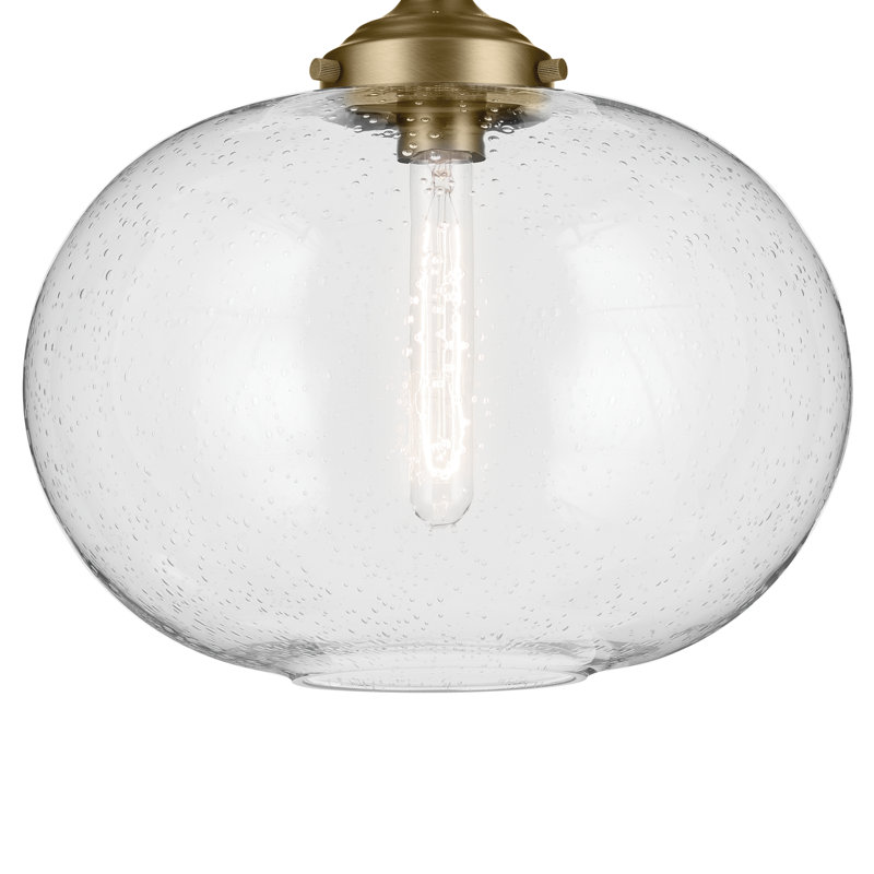 14.5" 1-Light Flush Mount, Brass