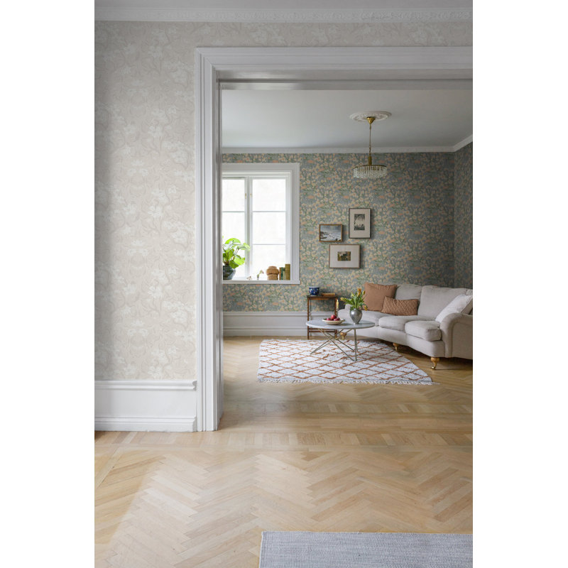 Fagring 33cm x 53cm Matte Wallpaper Roll, Blue