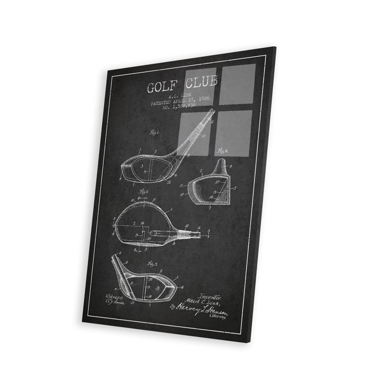 Plan de brevet Golf Club par Aged Pixel, Gris anthracite