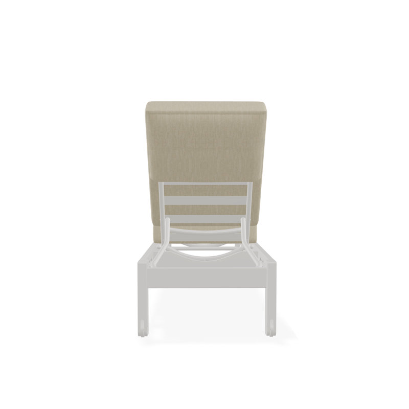 Chaise longue sans accoudoirs en polyester à 3 positions Leeward, Husky, Neige