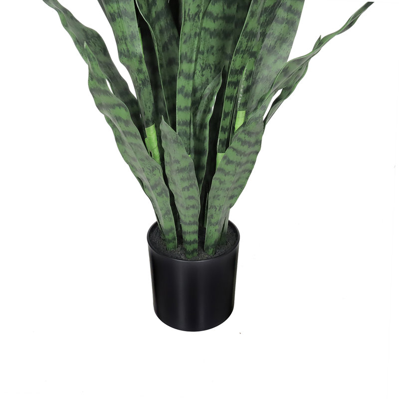 Plante de serpent artificielle Sansevieria en pot, Vert