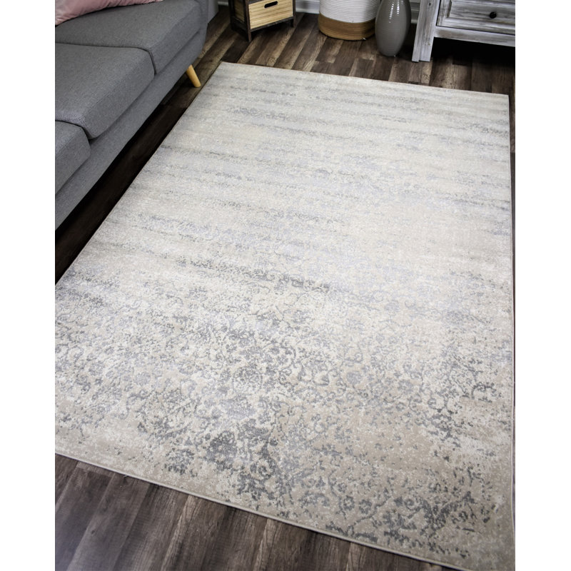 Tapis gris délavé Andover, Rectangle 5 pi x 7 pi
