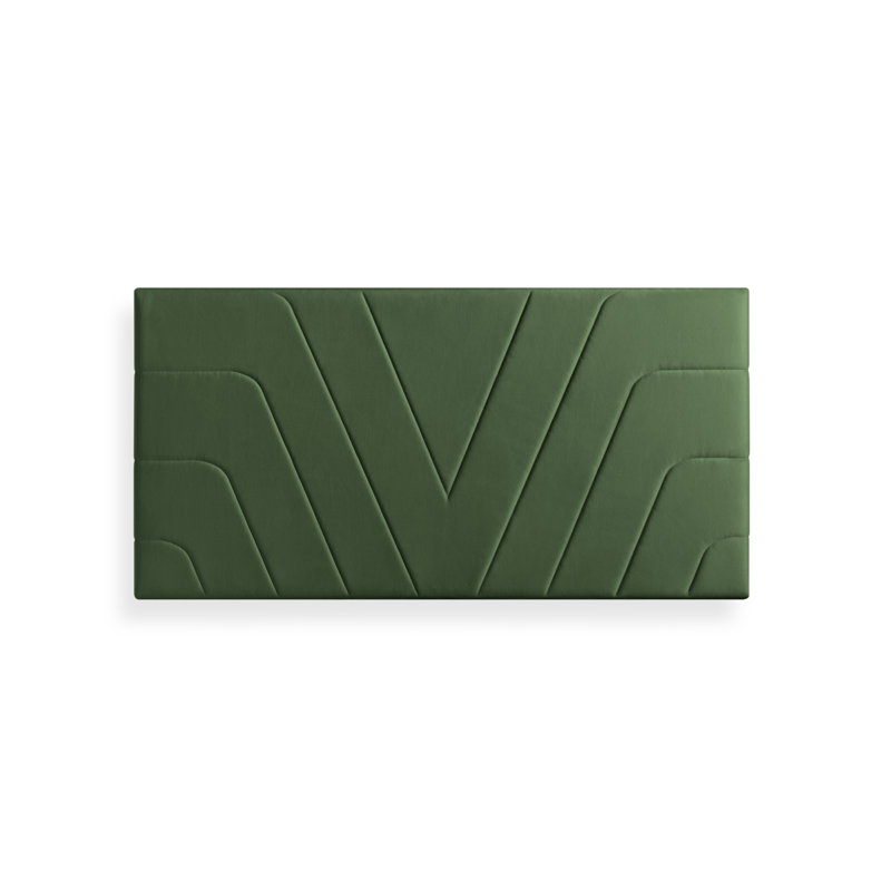 Richbell Upholstered Velvet Headboard, Small Double (4'), Green