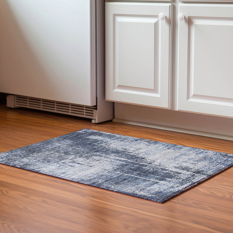 Premium Machine Washable Prisco Navy Rug