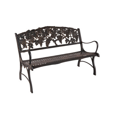 Yepez Grape Cast Iron Park Bench by Fleur De Lis Living