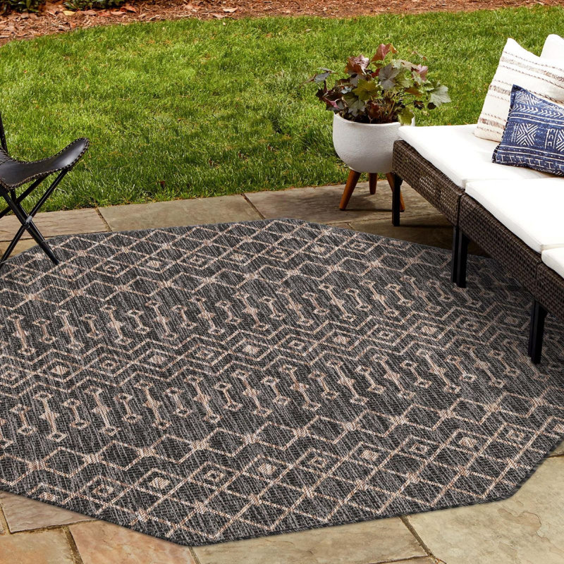 Outdoor Preen Area Rug Ash Color, Runner 2' x 8'