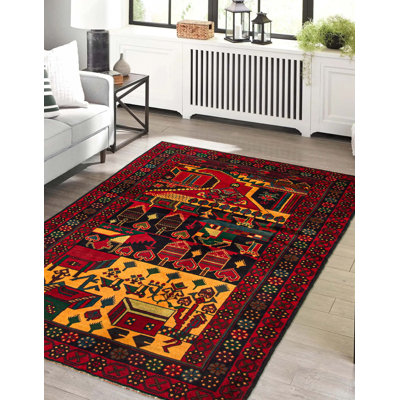 Teimani Red Rug 3'11" x 6'11"