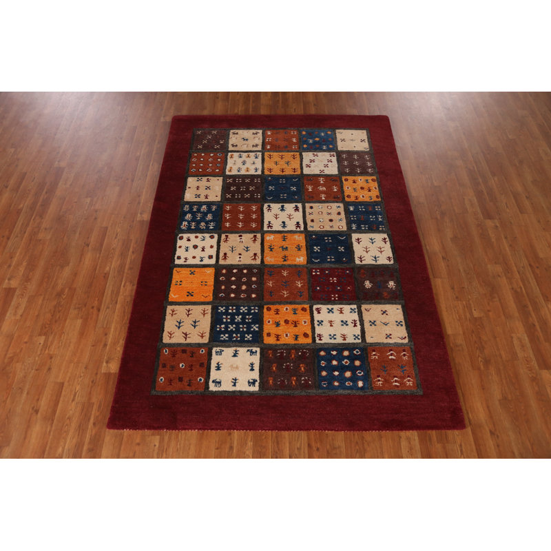Tapis tribal à motif géométrique Gabbeh