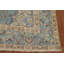 Tapis bleu clair à motif géométrique traditionnel 7 x 10