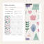 Papier peint blanc avec feuilles et arbres