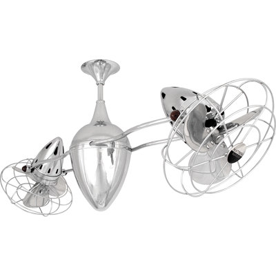 48" Ar Ruthiane 6 - Blade Caged Ceiling Fan with Wall Control