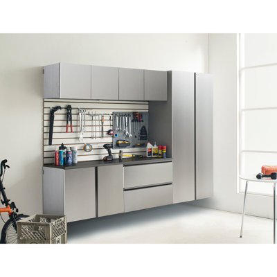 Series 96" W X 72" H 20" D Garage Cabinet B  6 , Function, , Extra Storage Area, Water & Heat-, Stain Scratch-, Chic Metallic Coating 96"X72"X20". Wall Mounted For Space Saving, Soft Closing, Extra